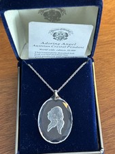 House Of Goebel First Edition 1980 Crystal Pendant Adoring Angel Necklace