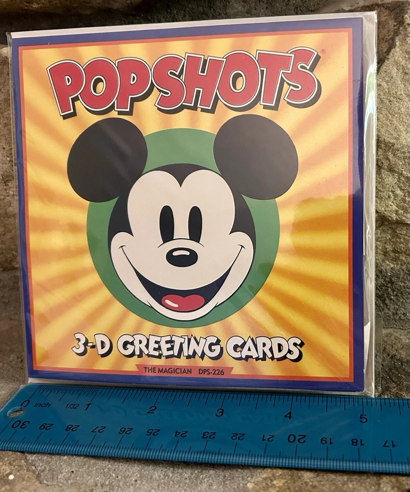 Mickey Mouse & Minnie Pop Shots 3D Pop-Up Birthday Greeting Card-NOS DPS-224 - Image 3 of 4