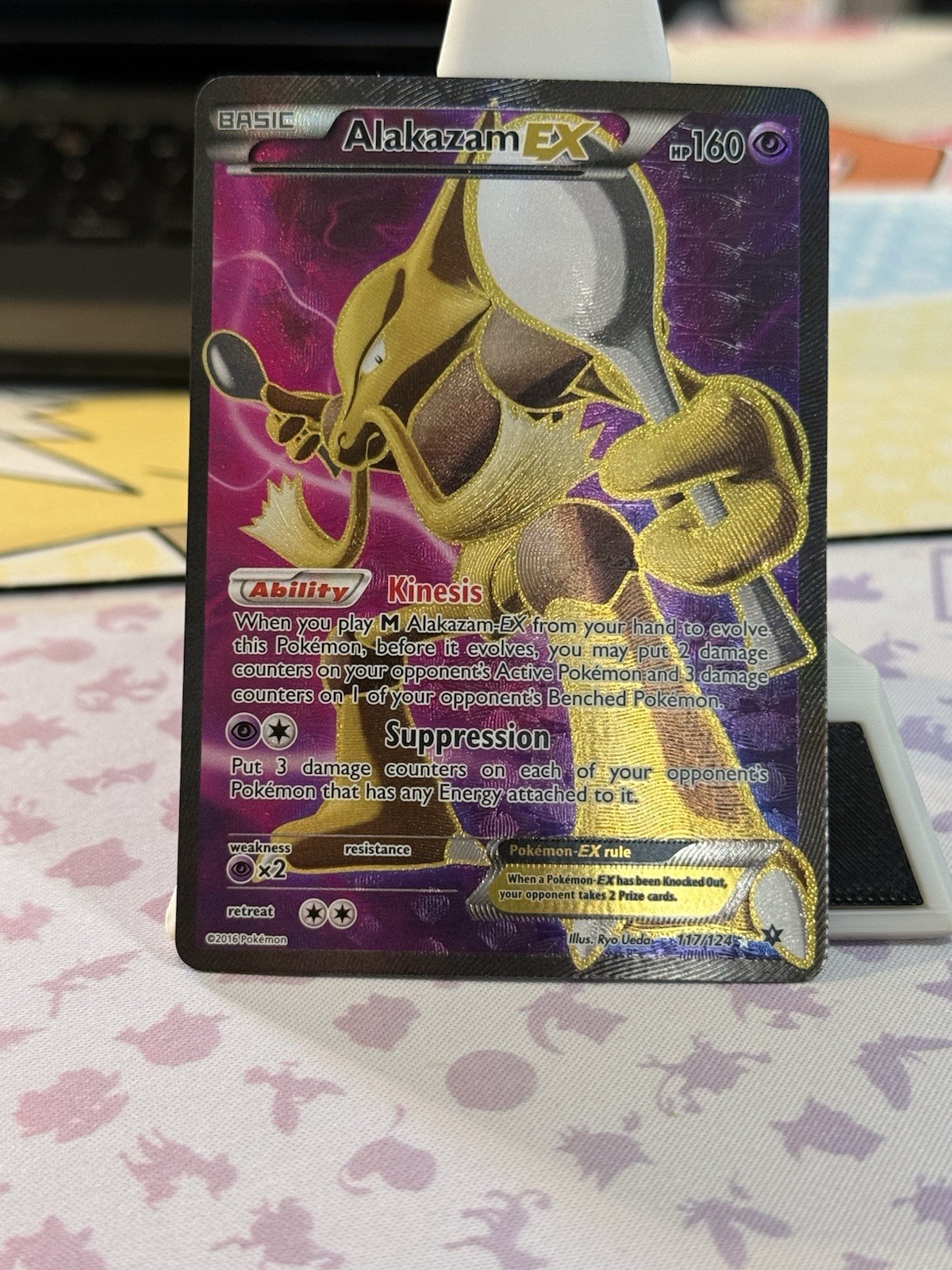 Alakazam EX 117/124 XY Fates Collide 2016 Full Art Pokémon Card TCG MP