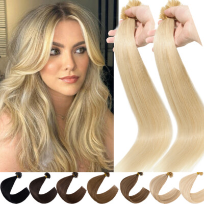 Highlight Glue Pre Bonded 1G/S Nail U Tip Keratin Hair Extensions Remy Human 1G