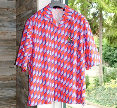 LOUIS VUITTON SHIRT 4L button up down lv diamond damier grasshopper 4xl 3xl xxxl