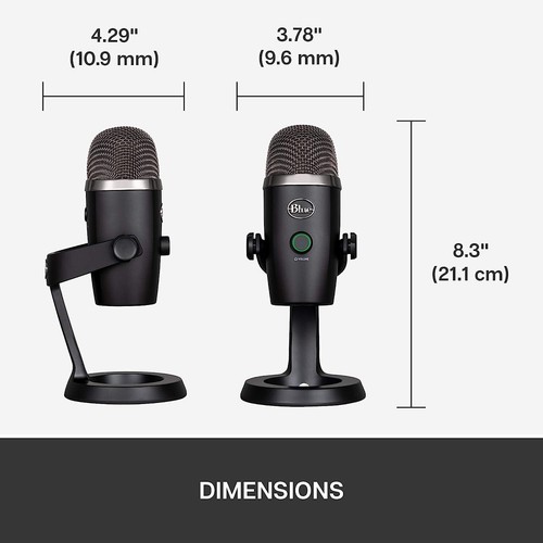BLUE Yeti Nano USB Streaming Microphone for Recording, Streaming, Gaming - Black - 第 10/10 張圖片