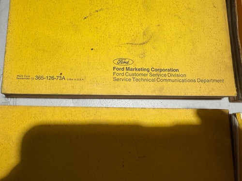 Ford 1973 Car Shop Manual Volume 1-6 full set - Picture 4 of 9