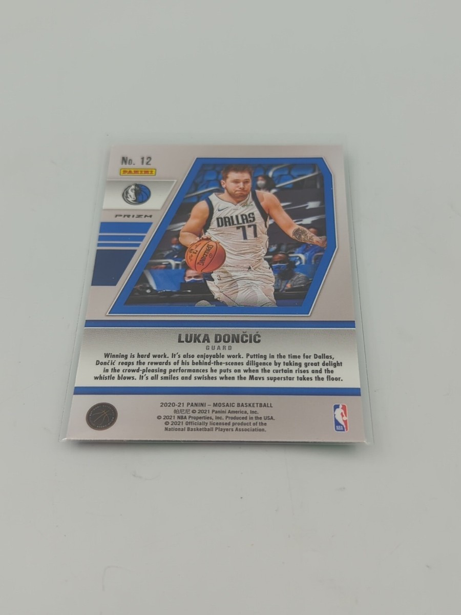 2020-21 Panini Mosaic Luka Doncic Will to Win Green Prizm