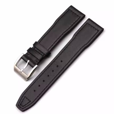 Leather Strap Accessories 20 21 22mm For IWC Watch Strap With 316L Steel Buckle