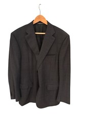 Canali Mens Gray Wool Two-Button Blazer Jacket Size 40R Made In Italy