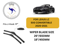 WIPER BLADES FOR LEXUS LC 500 2020-2021 (100R) CONVERTIBLE