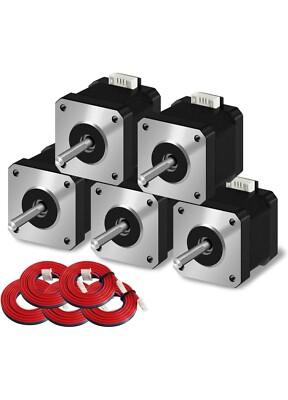 5pcs Nema 17 Stepper Motor 42x60mm High Torque 2.1A CNC 3D Printer Extruder