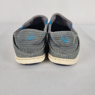 Olukai Nohea Mesh Shoes Youth Boys 12 Gray Slip On Boat  display picture 2