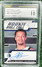 2018 Panini Certified Jalen Brunson Rookie Roll Call Auto CGC 10