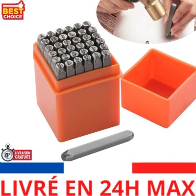 Jeu De 37 Poinçons Lettres Et Chiffres Gueenky – 3mm Pour Estampage