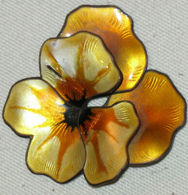 22+ Vintage Enamel Flower Brooches