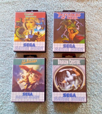  Sega Game Gear 4 Spiele RPG Bundle Ax Battler, Dragon Crystal, Crystal Warrior 