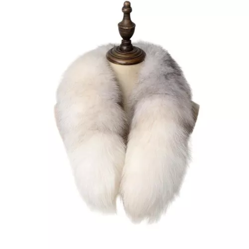 100% Echte Fuchspelz Echte Schal Kragen Schal Schals Wrap Stole Neck Warmer - Bild 17 von 22