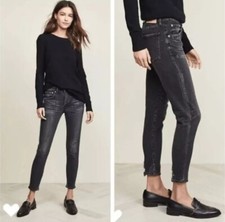 MOUSSY VINTAGE Velma Distressed Skinny Jeans in Faded Black Size 25