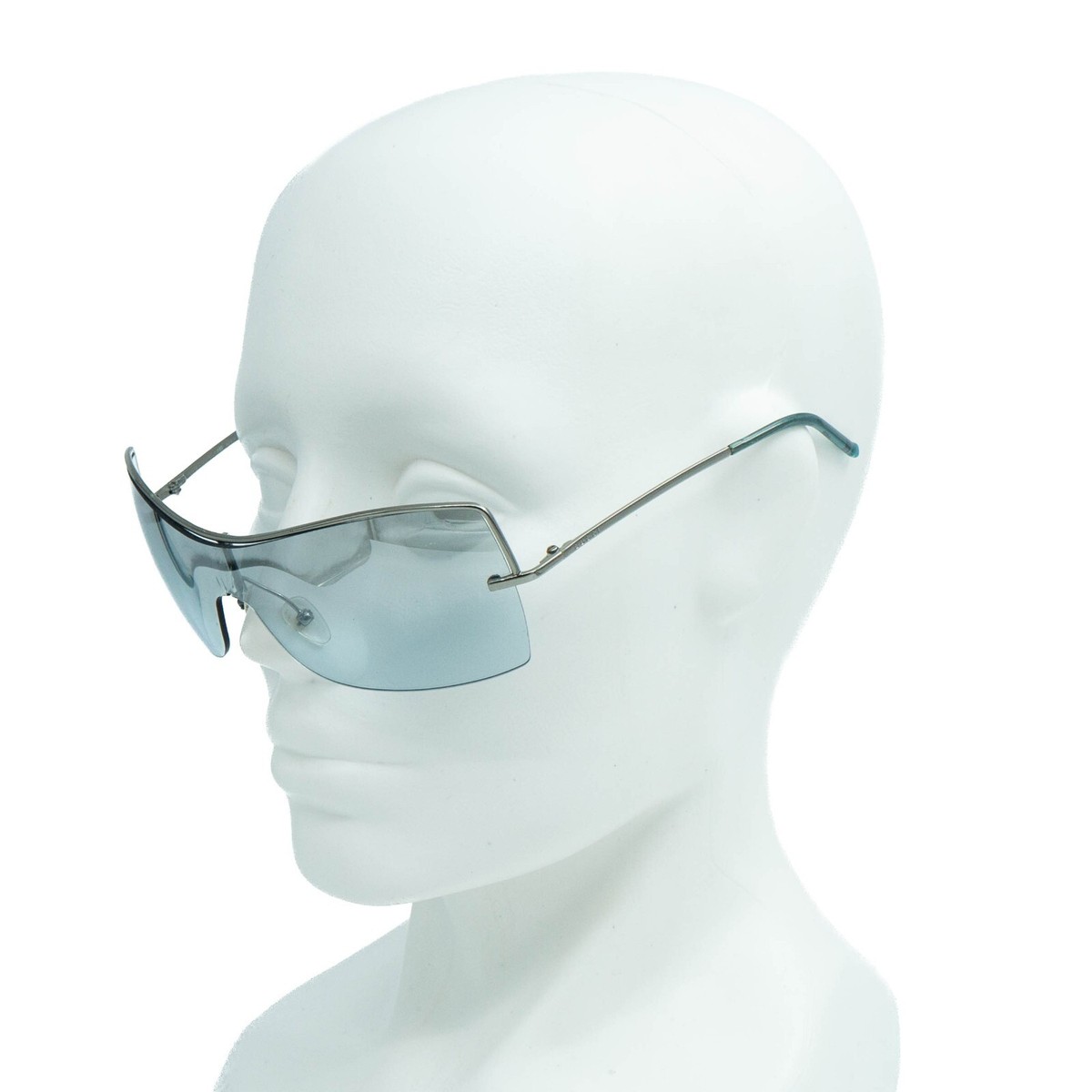 GUCCI GG 2684 Blue Silver Rimless Sunglasses Vintage 90s 00s GUCCI GG 2684 Blue Silver Rimless Sunglasses Vintage 90s 00s