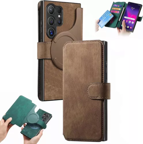 2-in-1 Detachable Wallet Magnetic Case For Samsung Galaxy S25 S24 S23 S22 Ultra - Picture 11 of 14