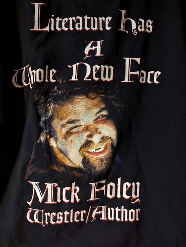 Vintage WWF WWE MICK FOLEY Mankind Wrestler Author T-shirt Size M - Picture 2 of 4