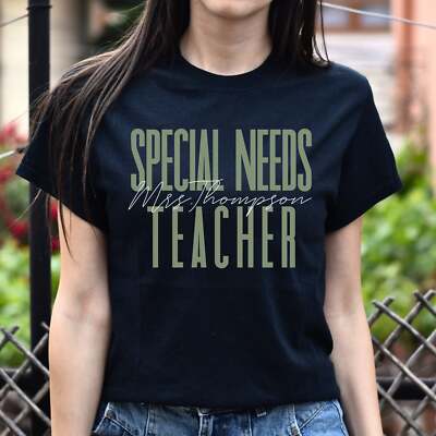 Special Needs teacher T-Shirt gift Special Education Customized Unisex tee Black