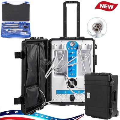 Dental Delivery Unit Treatment Cart Air Compressor Strong Suction /Handpiece 4H