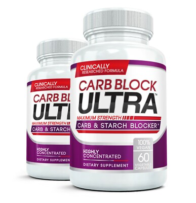 #ad 2 Bottles of CARB BLOCK ULTRA Best Starch amp; Fat Blocker Weight Loss Diet Pill $21.99