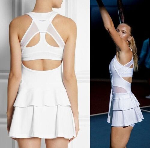 Robe de tennis blanche Adidas Stella McCartney neuve avec étiquettes XS S petite M moyenne L grande jupe - Photo 1 sur 12