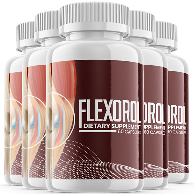 5 Pack - Flexorol Supplement Pills, Support Joint & Muscle Health - 300 Capsules