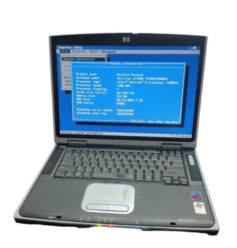 HP Pavilion zt3000 15.4''Intel Centrino Pentium M 1500MHz 512MB Ram- NO HDD - Afbeelding 1 van 7