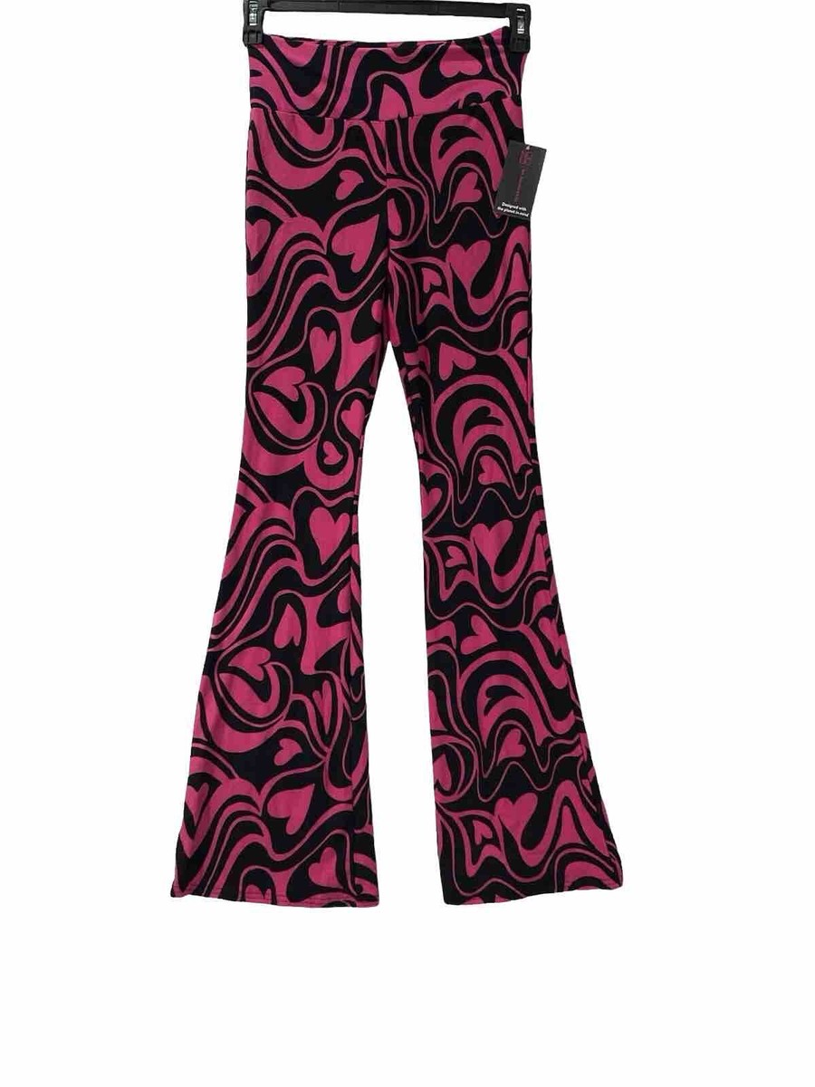 No Boundaries Retro Flair Leggings Bootcut Woman's S-2XL Pink