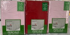 Job Lot 3 X Super king 100% Percale Cotton Base Valance High Quality BNIP L293