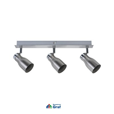 Paulmann Strahler Wand/Deckenlampe MELI 3-flammig, Nickel satiniert GU10 #845806