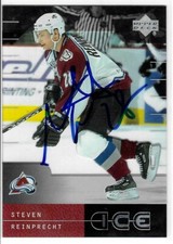 Steven Reinprecht Signed 2000/01 Upper Deck Ice Card #67