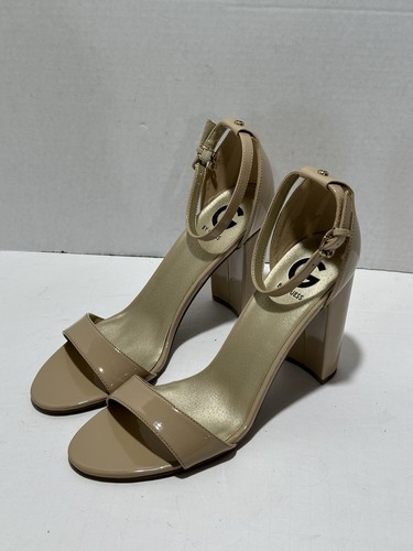 G By Guess Shantel Sandal Ankle Strap Open Toe Block Heel Women 10M - Tan Taupe - Picture 2 of 9