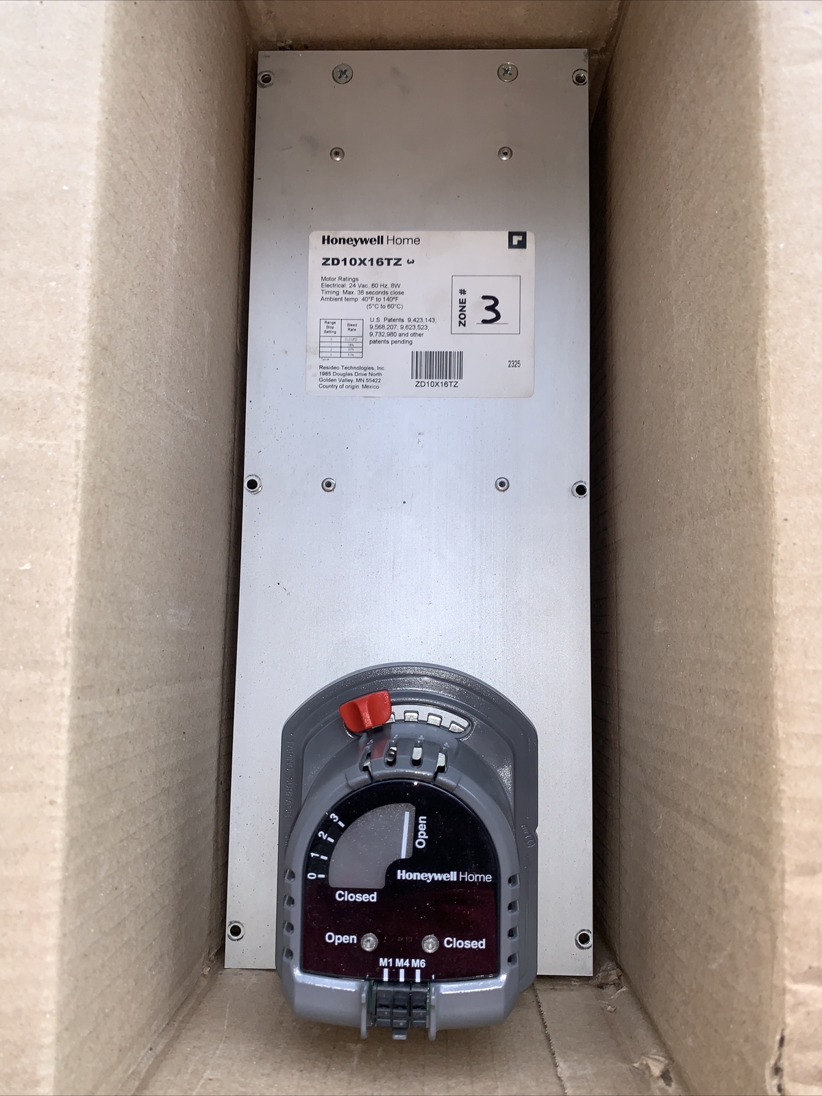 Honeywell Home-Resideo TrueZONE - Rectangular Zoning Damper - 10" X 16"