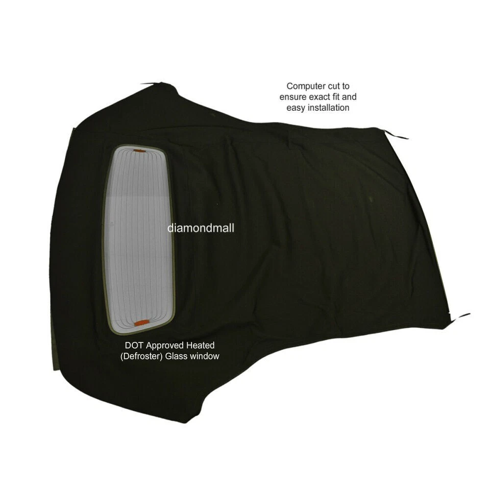 Ford Mustang 2005-14 convertible techo blando con ventana de vidrio aprobada por el DOT, camel Foto 4 de 4