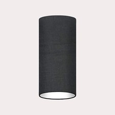 Paralume extra alto panna bianco sporco 100% lino cilindro cilindro tamburo