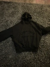 black essential hoodie