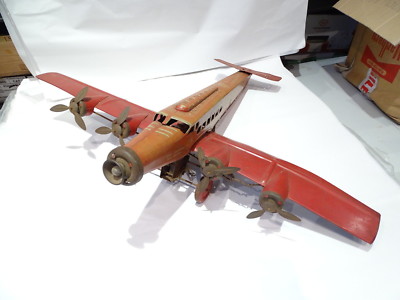Avion Joustra Tôle – Quadrimoteur Air France Transatlantique Paris – 50 Cm – Occasion
