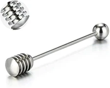 Honey and Syrup Dipper Stick Server Honey Spoon 304 Stainless Steel Wand ...