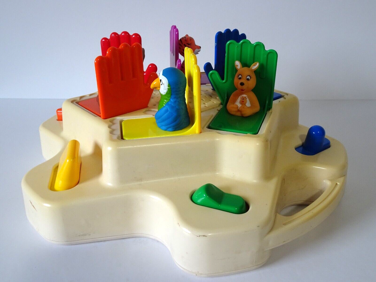 VINTAGE Toy 1990 Texas Instruments Peek-a-Boo Zoo Baby Toddler Toy