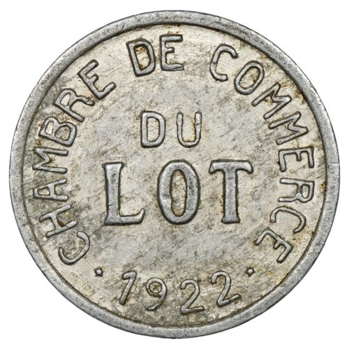 Francia ficha de necesidad 1922 Chambre de commerce De Lote 10 centimes Aluminio - Imagen 1 de 2