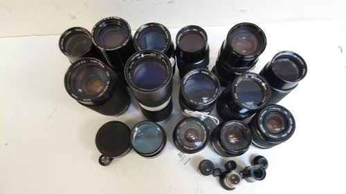 Lot Of 16 Vintage PARTS AS-IS Vivitar, Tokina, Kodak Camera Lenses *PARTS AS-IS* - Picture 2 of 4