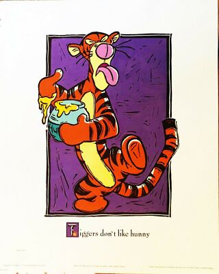 10 WINNIE-THE-POOH Posters   'Tiggers Don't Like Hunny' Limited Production Run 