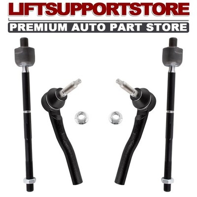 4Pcs Front Inner Outer Tie Rod Ends For 2003 2004 2005 2006 2007 Cadillac CTS
