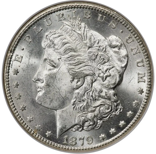 1879-CC $1 NGC MS63 CAC Morgan Silver Dollar 675783-012