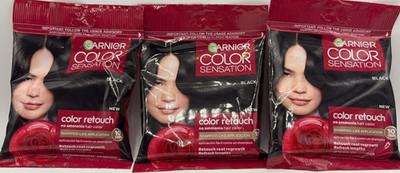 3PK Garnier Color Sensation Color Retouch ~0.68 FL OZ EA ~ CLR Black ~ FAST SHIP