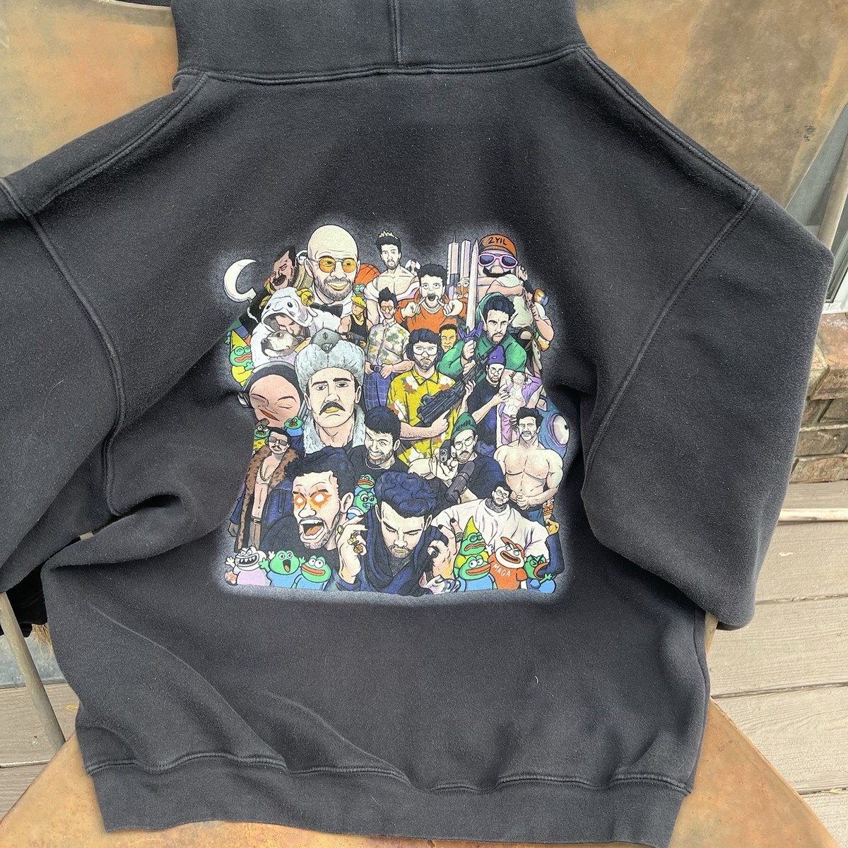 Ideologie Hasan Piker Peepo Hoodie Sweatshirt Medium USA Twitch | eBay