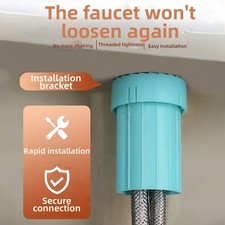 ABS Kitchen Faucet Mounting Nut Cyan 5 3.5 7.7cm for 32mm Outer Diameter