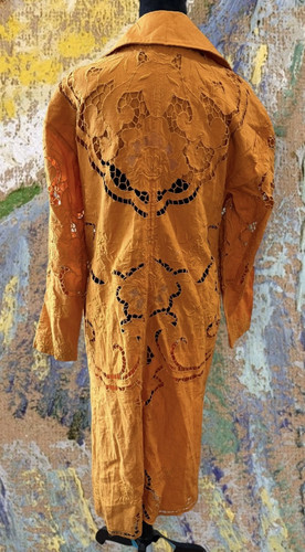 Free People Susanna Cutwork Eyelet Lace Longline Duster Jacket in Sunset - Gr. XS - Bild 6 von 22