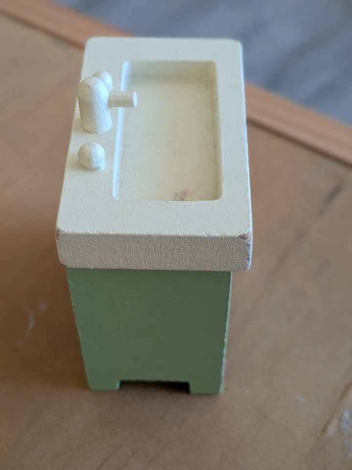 FREGADERO MUEBLES MUÑECA VERDE GRANERO CERÁMICA PBK Foto 3 de 4